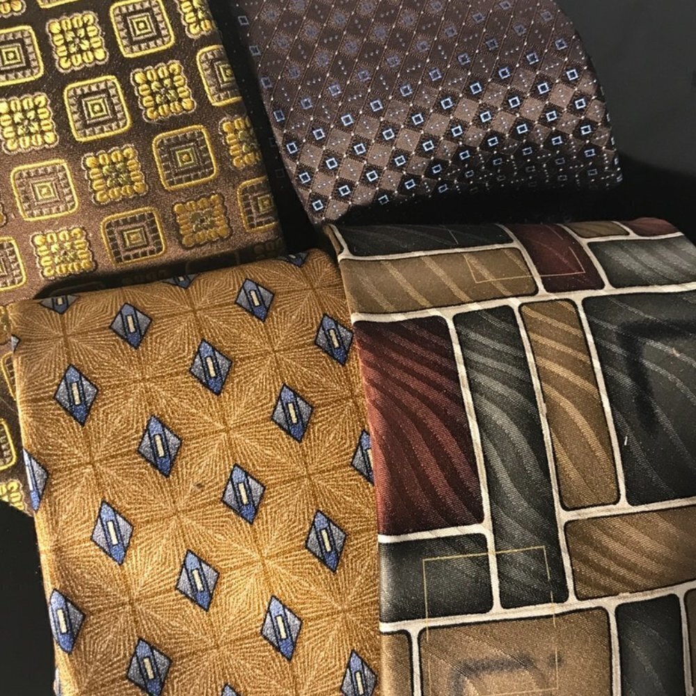 Vintage Ties Tie Neckwear Mens Necktie Office Arrow Seacrest Geometric Abstract